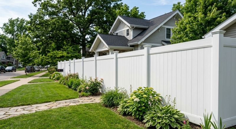 White PVC Fence Installation in St Louis, MO